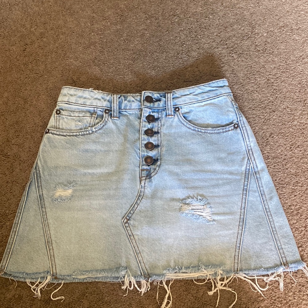 Free people denim skirt